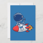 Onze kleine astronaut wordt er een! Space Birthday Kaart (Achterkant)