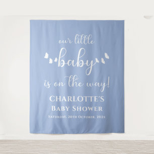 Onze Kleine Baby Is Op Weg Baby Shower Achtergrond Wandkleed