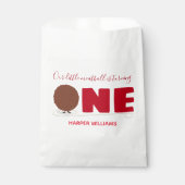 Onze kleine bal die een eerste verjaardag draait bedankzakje (Voorkant)
