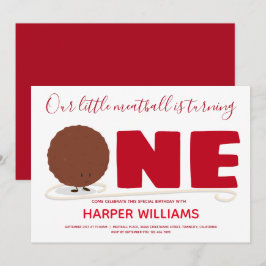 Onze kleine bal die een eerste verjaardag draait kaart