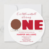 Onze kleine bal die een eerste verjaardag draait kaart (Voorkant)