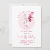 Onze Kleine Ballerina 1e Verjaardag Kaart (Voorkant)