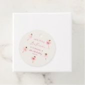Onze kleine ballerina roze ballet verjaardagsfeest bedankjes labels