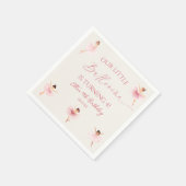 Onze kleine ballerina roze ballet verjaardagsfeest servet (Hoek)