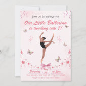 Onze kleine ballerina verjaardag uitnodiging (Voorkant)