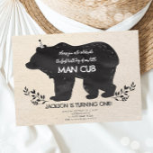 Onze kleine Beer Cub Woodland Boy Eerste Verjaarda Kaart