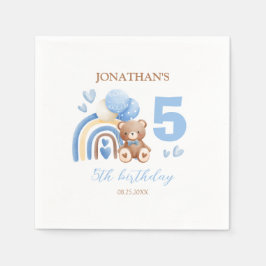 Onze kleine Beer Schattigee regenboogballon Verjaa Servet