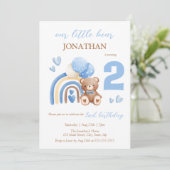 Onze kleine Beren regenboogballon 2e verjaardag Kaart (Staand voorkant)