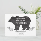 Onze kleine Beren welp Woodland Forest Boy Verjaar Kaart (Staand voorkant)