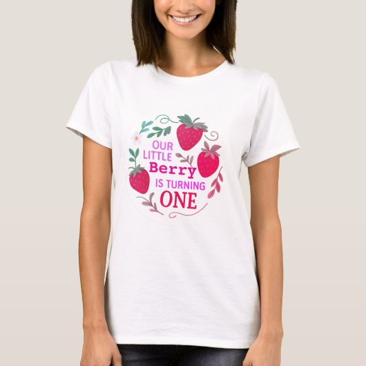 Onze kleine bes wordt één - 1e verjaardag t-shirt (Voorkant)