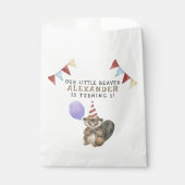Onze kleine bever 1e verjaardag feest bedankzakje (Voorkant)