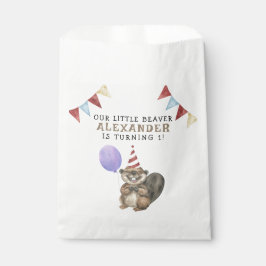 Onze kleine bever 1e verjaardag feest bedankzakje