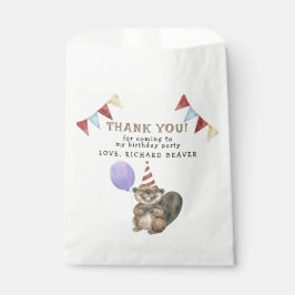 Onze kleine bever 1e verjaardagsfeest Dank u Bedankzakje