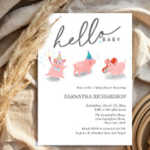 Onze kleine biggen baby shower