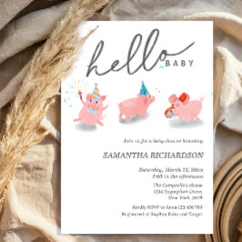 Onze kleine biggen baby shower kaart