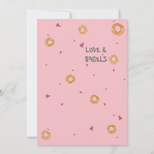 "ONZE KLEINE BIGGETJE"  |  “Love & Bagels” Kaart (Achterkant)