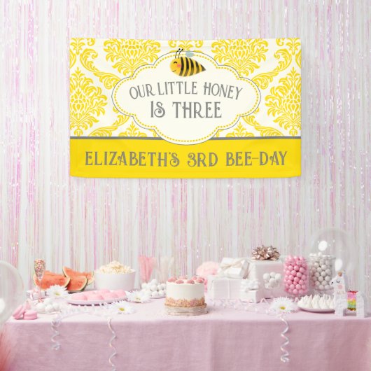 Onze Kleine Bij Verjaardagsbanner Spandoek (Feest)