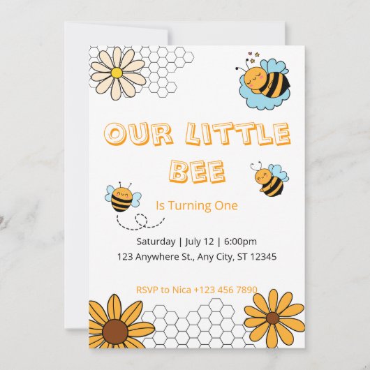 Onze kleine bijenbroedpartij kaart (Voorkant)