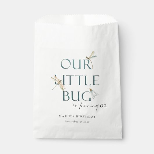 Onze kleine blauwe dragonvlieg elke dag bedankzakje (Voorkant)