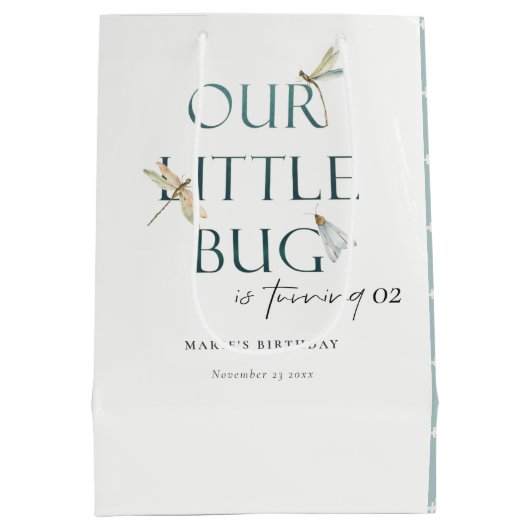 Onze kleine blauwe dragonvlieg elke dag medium cadeauzakje (Achterkant)