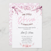 Onze kleine bloesem meisje Baby shower uitnodiging (Voorkant / Achterkant)