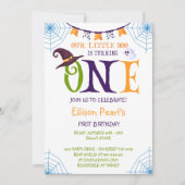 Onze kleine boe die een, Halloween 1e verjaardag d Kaart (Voorkant)