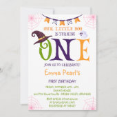 Onze kleine boe die een, Halloween 1e verjaardag d Kaart (Voorkant)