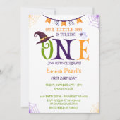 Onze kleine boe die een, Halloween 1e verjaardag d Kaart (Voorkant)