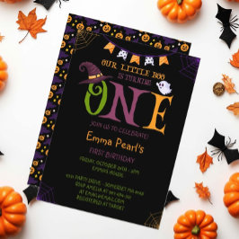 Onze kleine boe die een, Halloween 1e verjaardag d Kaart