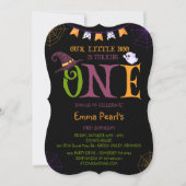 Onze kleine boe die een, Halloween 1e verjaardag d Kaart (Voorkant)