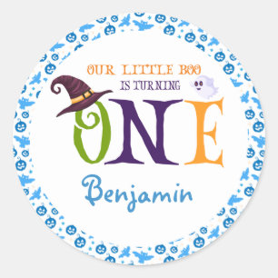 Onze kleine boe die er één draait, Halloween 1 St. Ronde Sticker