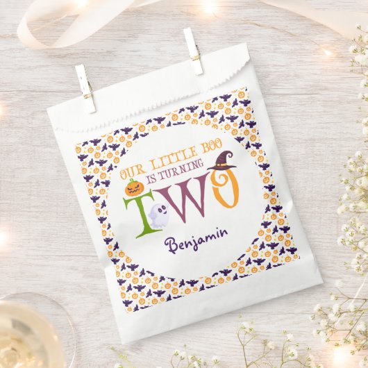 Onze kleine boe die twee Halloween 2e verjaardag d Bedankzakje (Geknipt)