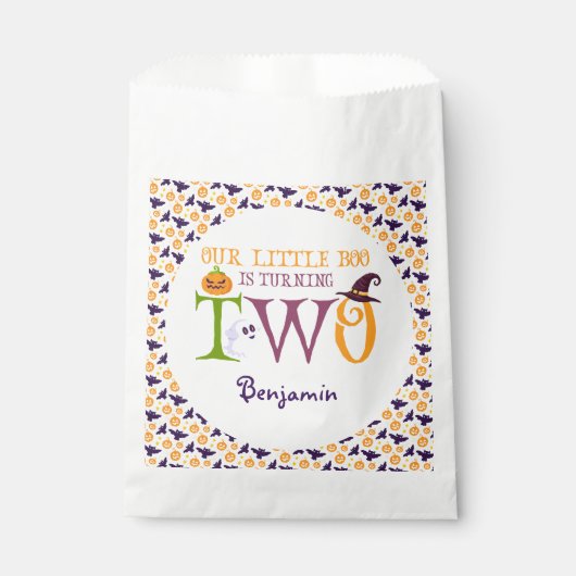Onze kleine boe die twee Halloween 2e verjaardag d Bedankzakje (Voorkant)