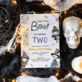 Onze kleine boe die twee Halloween 2e verjaardag d Kaart