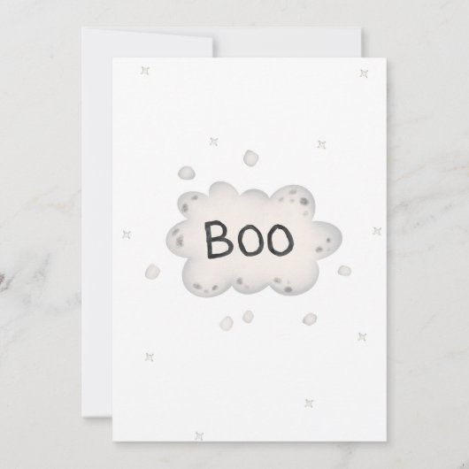 Onze kleine boe die twee Halloween 2e verjaardag d Kaart (Achterkant)