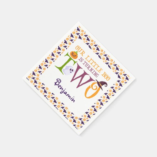 Onze kleine boe die twee Halloween 2e verjaardag d Servet (Hoek)