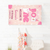 Onze kleine boe draaien een, Halloween welkom Spandoek (Insitu)