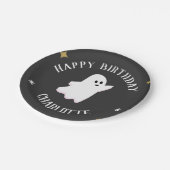 Onze kleine boe draait om twee Ghost Halloween Papieren Bordje (Gekanteld)