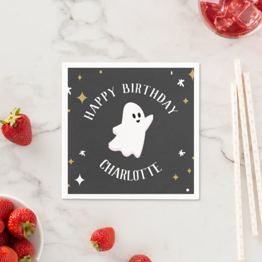 Onze kleine boe draait om twee Ghost Halloween Servet (Insitu)