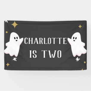 Onze kleine boe draait twee verjaardag foto spandoek