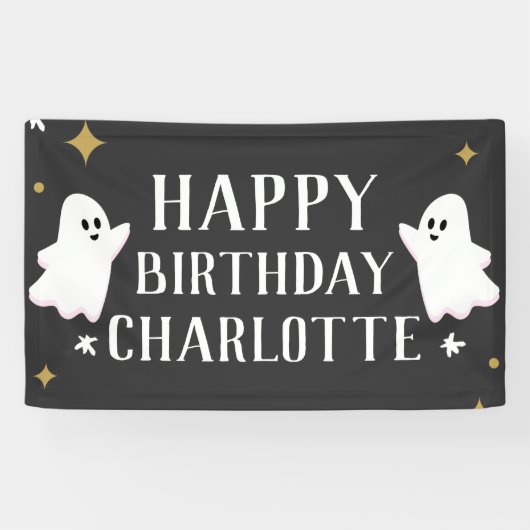 Onze kleine boe draait twee verjaardag. spandoek (Horizontaal)