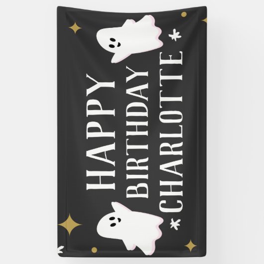 Onze kleine boe draait twee verjaardag. spandoek (Verticaal)