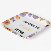 Onze kleine boe Halloween 2e verjaardagsfeest Papieren Bordje (Gebogen)