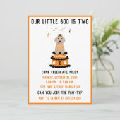 Onze kleine boe is twee Halloween Dog Birthday par Kaart (Staand voorkant)