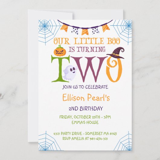 Onze kleine boe om twee te draaien, de 2de verjaar kaart (Voorkant)