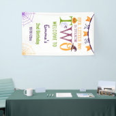 Onze kleine boe om twee te draaien, de 2de verjaar spandoek (Beurs)