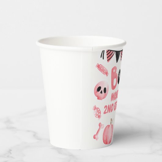 Onze kleine boek twee roze meisje Halloween verjaa Papieren Bekers (Rechts)