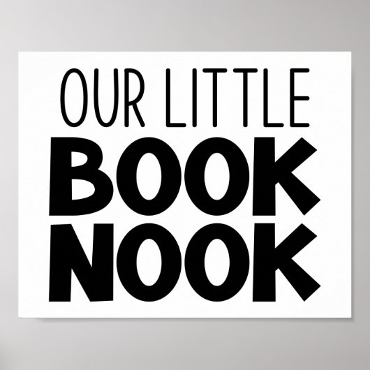 Onze kleine boekennook-leeshoek poster (Voorkant)
