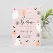 Onze kleine boo - 1e verjaardag Halloween uitnodig Save The Date (Staand voorkant)