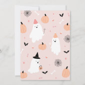 Onze kleine boo - 1e verjaardag Halloween uitnodig Save The Date (Achterkant)